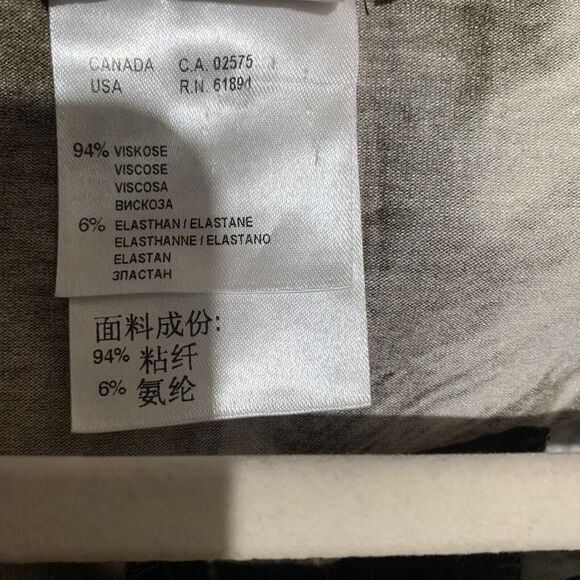 Apriori Womens Size 8 Multicolor Abstract Print Ruched Button Artsy Blouse - Picture 6 of 7